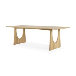 Ethnicraft Oak Geometric Dining Table - 250 x 100 x 76 cm--1