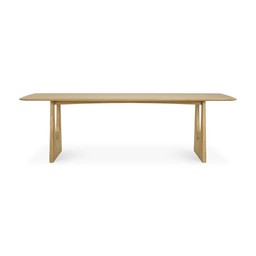 Ethnicraft Oak Geometric Dining Table - 250 x 100 x 76 cm--0