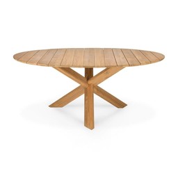 Ethnicraft Teak Circle Outdoor Dining Table--1