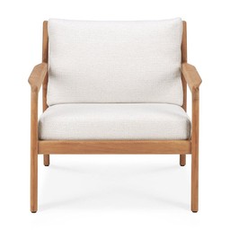Ethnicraft Teak Jack Outdoor Lounge Chair - 76 cm - Off White--0
