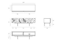 Ethnicraft Teak Graphic TV Cupboard - 1 Flip Down Door - 1 Drawer--12