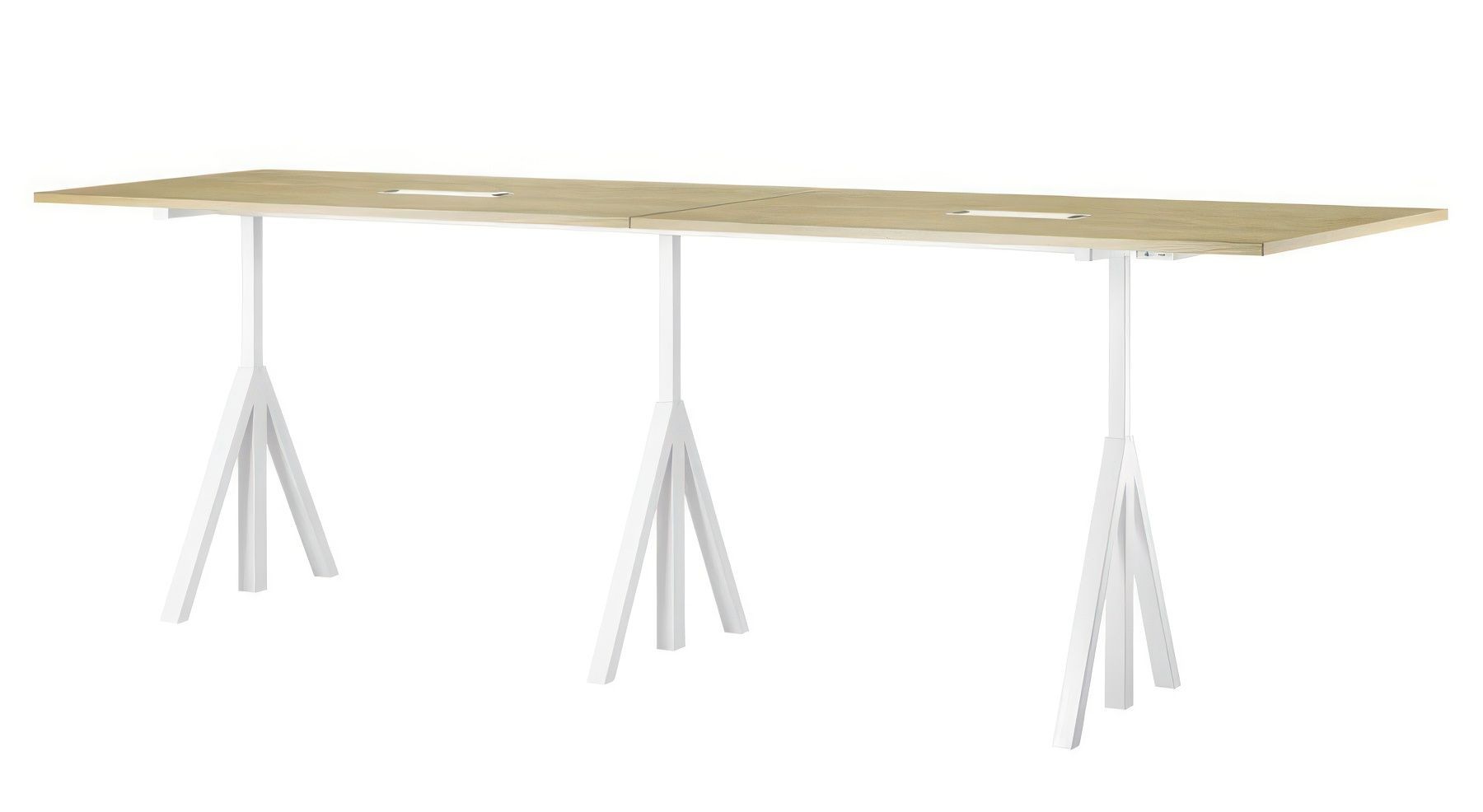 String Height-Adjustable Conference Tables - Oak--2