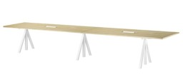 String Height-Adjustable Conference Tables - Oak--3
