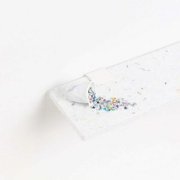 Tiptoe Bookshelf White Venezia In Recycled Plastic - 60x20 cm - Cloudy White --1
