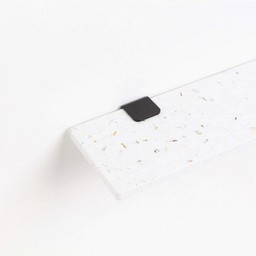 Tiptoe White Venezia Shelf In Recycled Plastic - 90x20 cm - Graphite Black--7