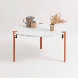 Tiptoe Venezia Recycled Plastic Coffee Table - Ash Pink--0