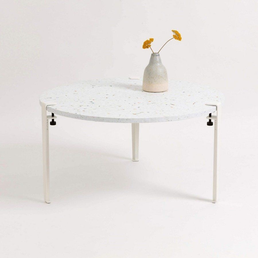 Tiptoe Venezia Recycled Plastic Coffee Table - Cloudy White --5