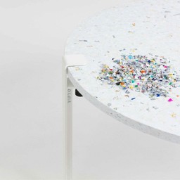 Tiptoe Venezia Recycled Plastic Coffee Table - Cloudy White --8