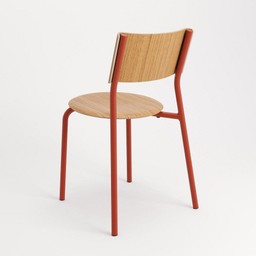 Tiptoe SSD Chair - Eco-Certified Wood - Oakwood-Terracotta Red --21