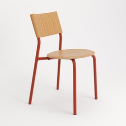 Tiptoe SSD Chair - Eco-Certified Wood - Oakwood-Terracotta Red --20