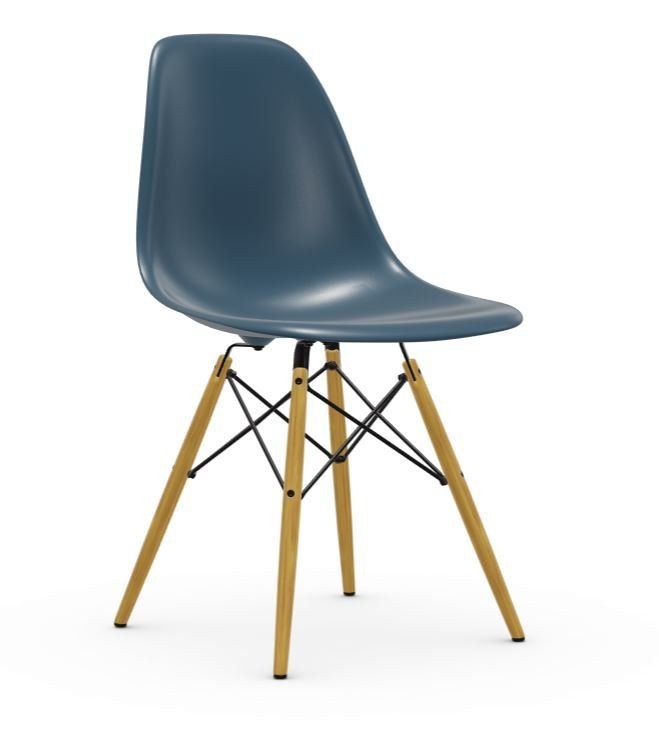 Vitra DSW Eames Plastic Side Chair - Ahorn hell-gelblich - meerblau--9