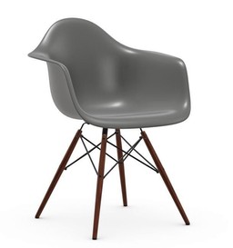 Vitra DAW Eames Plastic Armchair - Holzbeine Ahorn dunkel - granitgrau--4