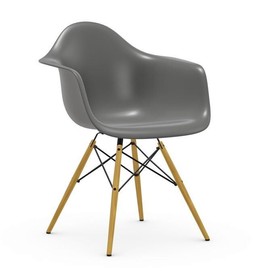 Vitra DAW Eames Plastic Armchair - Holzbeine Ahorn hell-gelblich - granitgrau--5