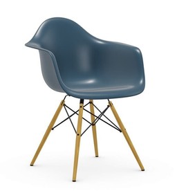 Vitra DAW Eames Plastic Armchair - Holzbeine Ahorn hell-gelblich - meerblau--9