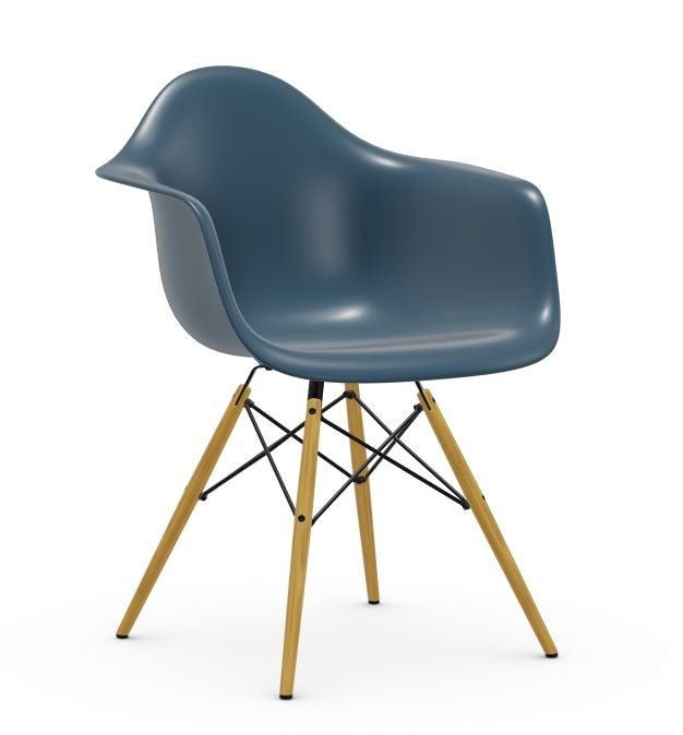 Vitra DAW Eames Plastic Armchair - Ahorn gelblich - meerblau--14