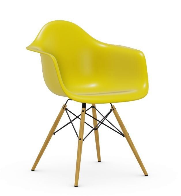 Vitra DAW Eames Plastic Armchair - Holzbeine Ahorn hell-gelblich - sunlight--13