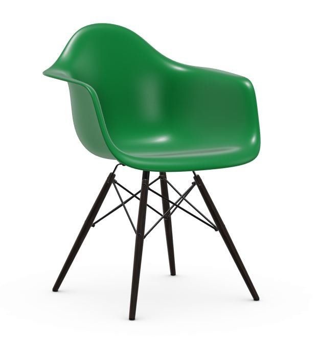 Vitra DAW Eames Plastic Armchair, Holzbeine Ahorn schwarz - grün--8