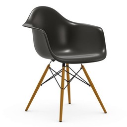 Vitra DAW Eames Plastic Armchair - Esche honigfarben - tiefschwarz--1