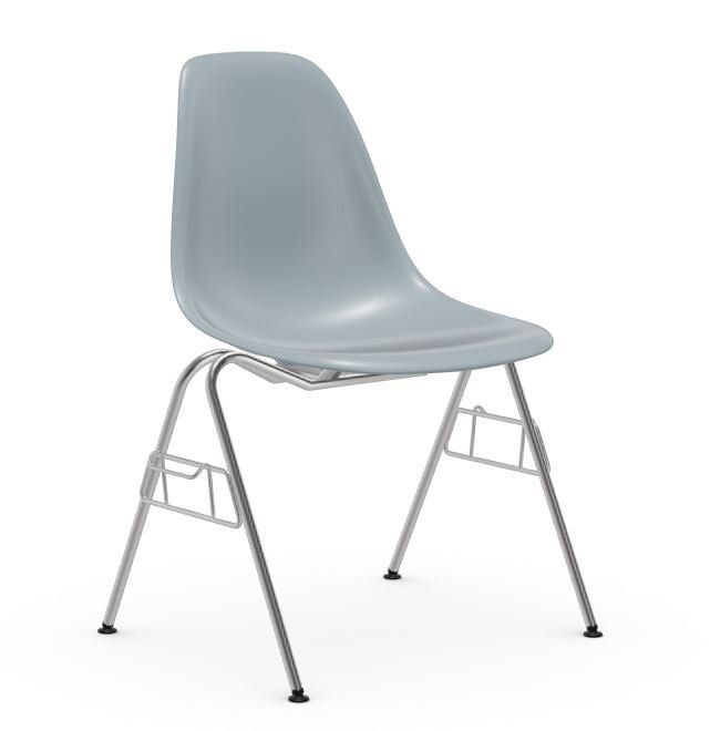 Vitra DSS / DSS-N Eames Plastic Side Chair ice grey - mit Kupplung zum Verketten--6