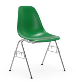Vitra DSS / DSS-N Eames Plastic Side Chair green - mit Kupplung zum Verketten--1