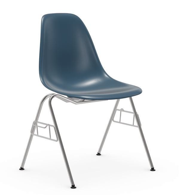 Vitra DSS / DSS-N Eames Plastic Side Chair seablue - mit Kupplung zum Verketten--2