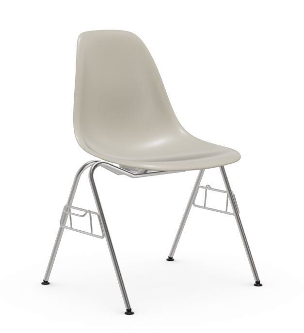 Vitra DSS / DSS-N Eames Plastic Side Chair pebble - mit Kupplung zum Verketten--9