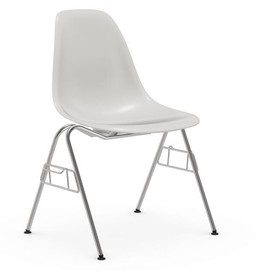 Vitra DSS / DSS-N Eames Plastic Side Chair white - mit Kupplung zum Verketten--8