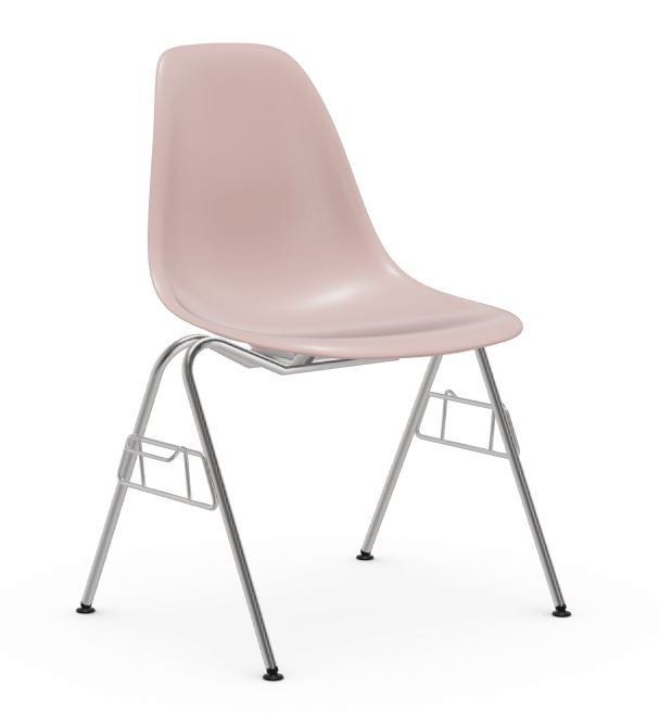 Vitra DSS / DSS-N Eames Plastic Side Chair pale rose - mit Kupplung zum Verketten--15