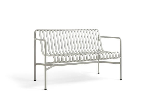HAY Palissade Dining Bench - Outdoor Bank mit Armlehne