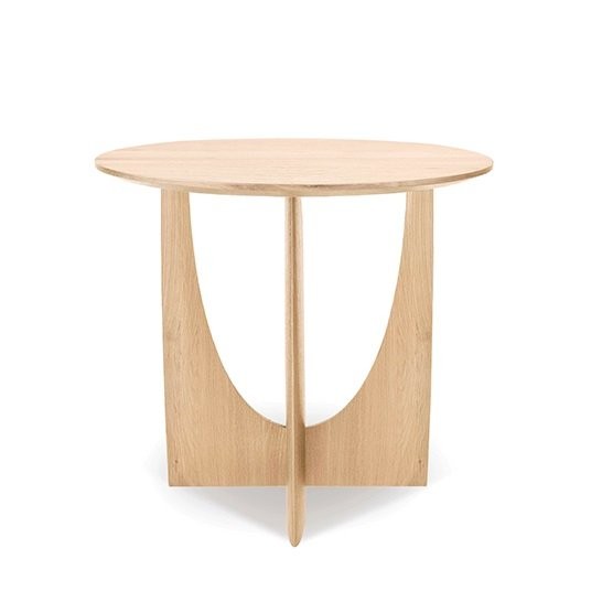 Ethnicraft Oak Geometric Side Table - in Eiche Natur