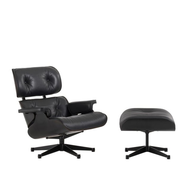 Vitra Lounge Chair & Ottoman Black